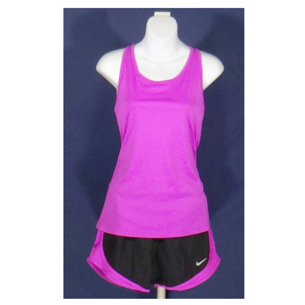 NIKE ATHLETIC PINK & BLACK OUTFIT SHIRT/SHORTS